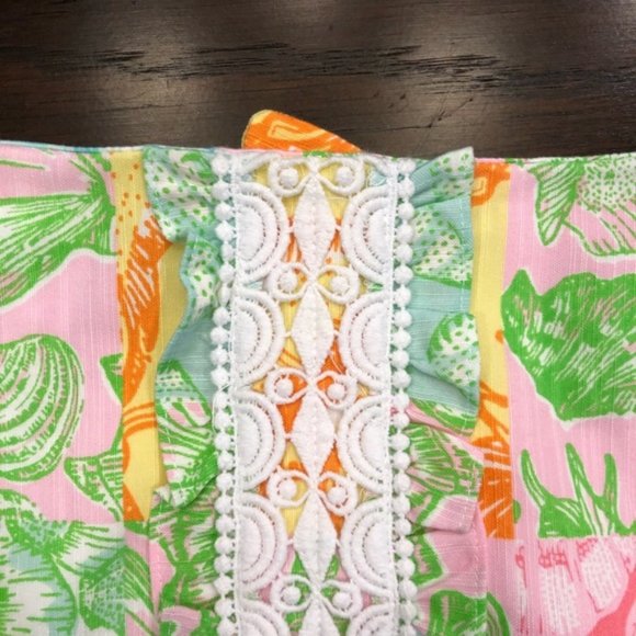 Vintage Lilly Pulitzer Patchwork Mini Skirt Sz 10 - Picture 2 of 6